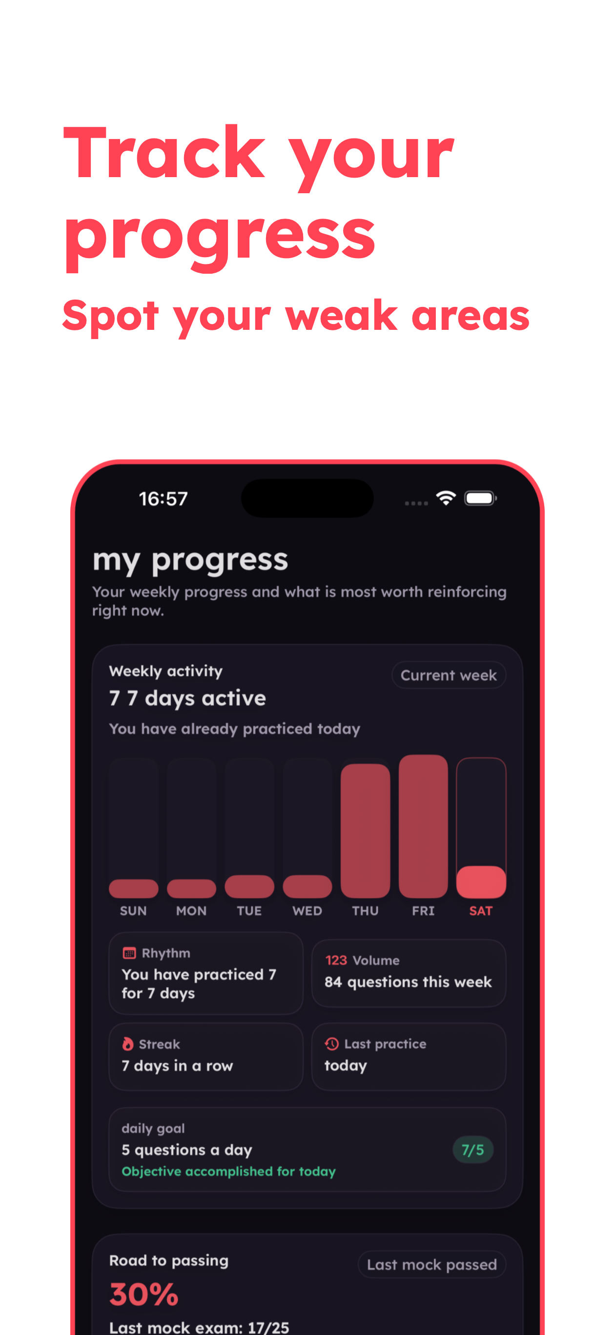 CCSE GO favorite questions screen